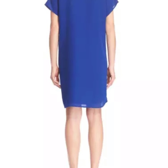 Vince Blue Silk Cap Oversized Popover Dress - Picture 4 of 8